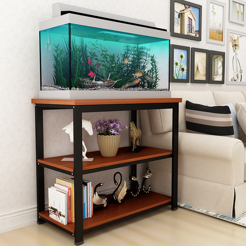 Fish tank shelf table load-bearing wrought iron base cabinet multi-layer aluminum alloy aquarium base cabinet small and simple