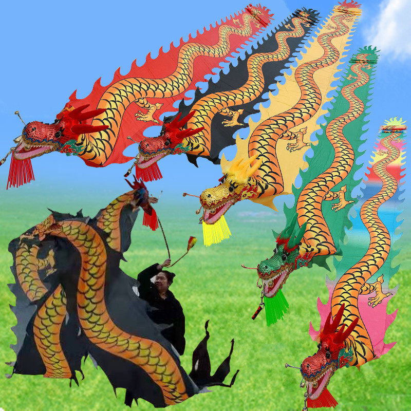 Dance Dragon Head Solo square flying shake with rope dance Dragon Tours Dragon Beginology Sports Fitness Dragon With a Throw Ribbon