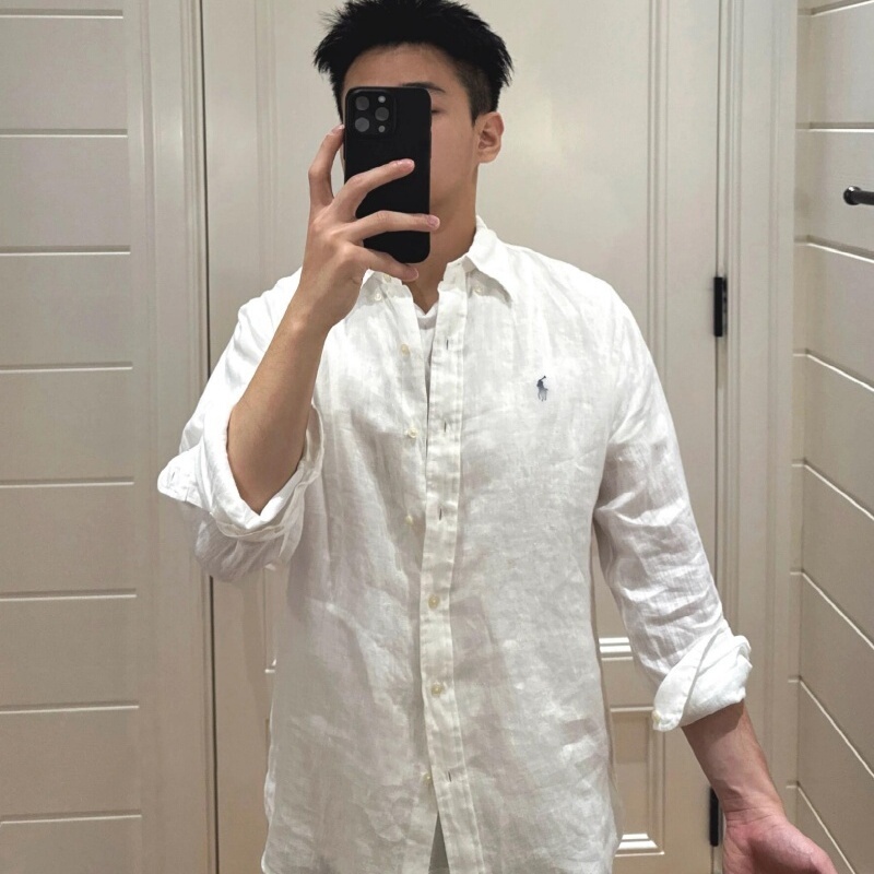 American-Style Paul Linen Long-Sleeve Shirt for Men, Loose-Fitting Sun Protection Shirt with a Collar, Old Money Style Casual Polo Horse Logo Shirt American-Style Paul Linen Long-Sleeve Shirt for Men, Loose-Fitting Sun Protection Shirt with a Collar, Old Money Style Casual Polo Horse Logo Shirt