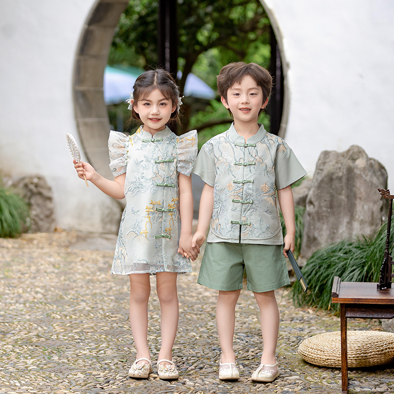 Kindergarten Uniforms, Elementary School Uniforms, Performance Costumes, Children's June 1St Hanfu Class Uniforms, Chinese Style Tang Suit Ancient Costume Sets