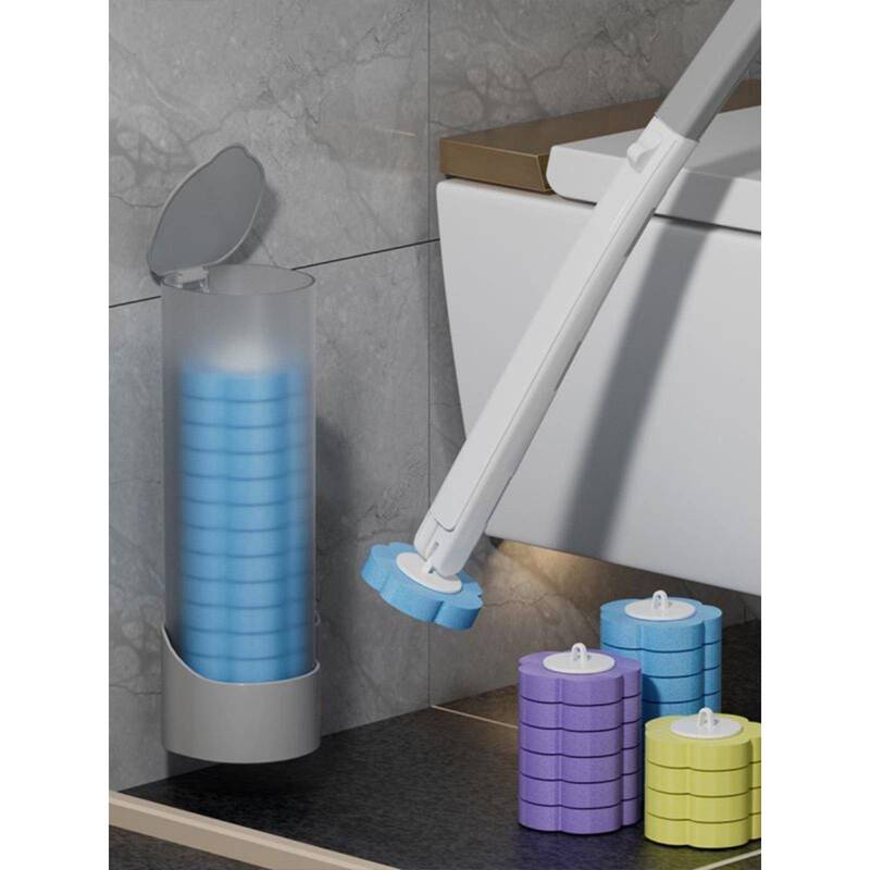 Disposable Toilet Brush Set for Home Use, Replaceable, for Cleaning Hard-To-Reach Areas, Toilet Brush, Disposable Toilet Brush, Cleaning Brush, Sponge Disposable Toilet Brush Set for Home Use, Replaceable, for Cleaning Hard-To-Reach Areas, Toilet Brush, Disposable Toilet Brush, Cleaning Brush, Sponge