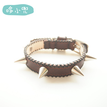Duo Xiaodou handmade pet collar dog cat collar collar bell collar anti-bite anti-scratch punk style