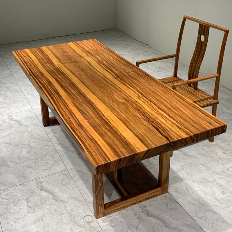 Solid Wood Large Plate Log U Jinmu Tea Table Desk Desk Painting Case Walnuts Wood Desktop Tea NTU Zebra Whole