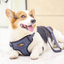 Adjustable anti-breakaway dog ​​rope chest strap dog traction rope vest type small medium and large dog Corgi Schnauzer