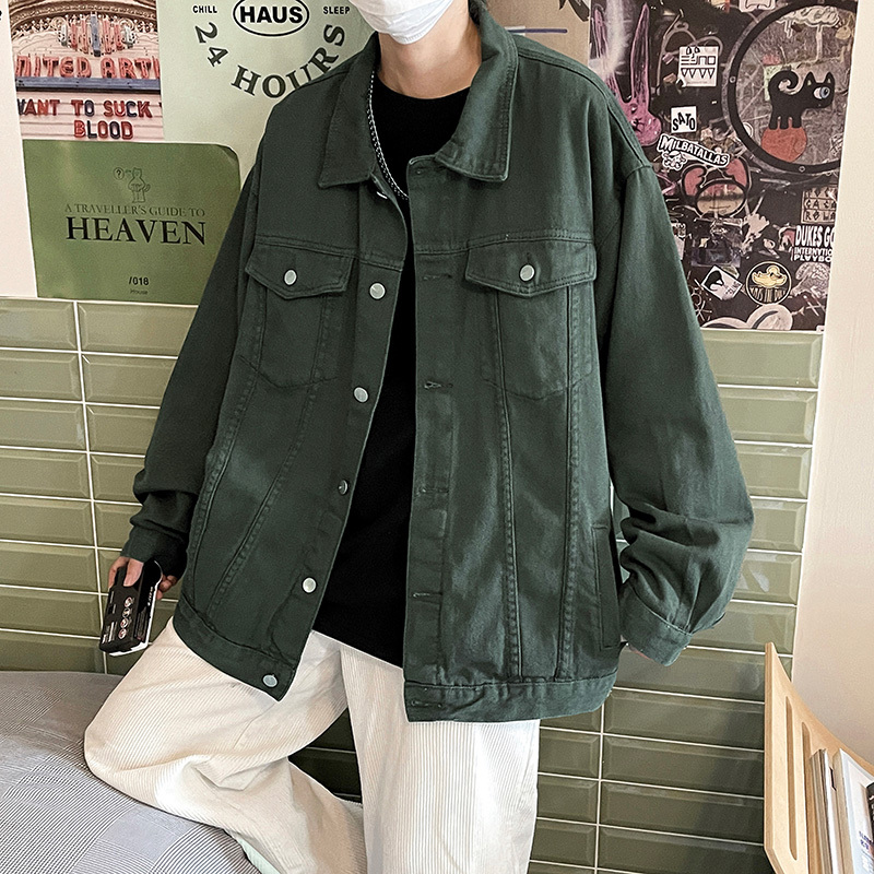 American-Style Workwear Denim Jacket for Men, High-End, Large Size, Loose Fit, Spring and Autumn Trendy Brand ins Retro Cool Versatile Jacket