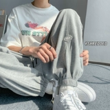 Тонкие трендовые брендовые штаны для отдыха, оверсайз, осенние