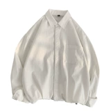 Tide, рубашка, ретро демисезонная японская тонкая куртка, свободный крой, осенняя