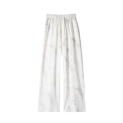 Шелковые летние тонкие штаны, быстросохнущий парашютист, китайский стиль, защита от солнца, свободный крой