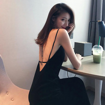 2022 Summers new womens summer air quality light cooked and windy summer style with clothes skirt small sub-leaky back long skirt