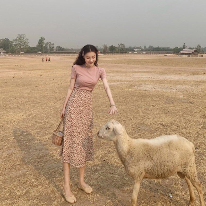 2022 summer new women's clothing summer gentle floral temperament dress sub-summer small two-piece suit