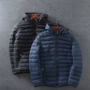 Kích thước lớn hàng mạnh! Áo lót lông cừu bên trong thiết kế lót cotton cotton ấm áp và sành điệu áo da lộn nam