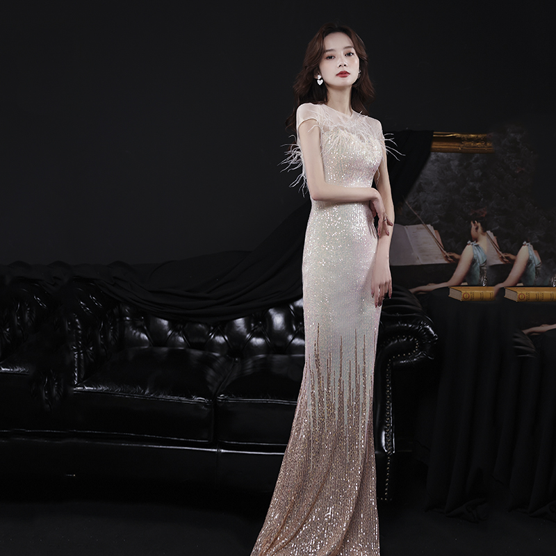 Elegant elite evening dress, 2023 collection, city style, 