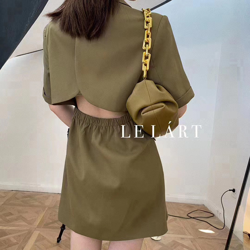 2023 Spring new goddess Fan has a thin collection of waist suits and dress and women don't make unique and stunning short skirts 