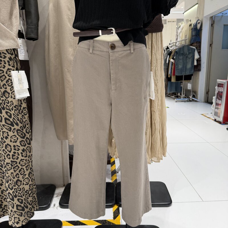 Mfive Intellectual Order Style High-Waisted Nine-Point Casual Pants for Women, Elegant Commuting Straight-Leg Pants, Trendy 2026 Autumn New Collection