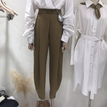 In the spring of 2023 new design zipper beam feet feel suit trousers in tide - hundred and loose pants