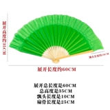 8 -INCH Real Silk Rongchang Fan Dancing Special's Special Dance Gangbang Yunnan Yunnan Flower Drum Fan Практика фаната Xiahong Fan