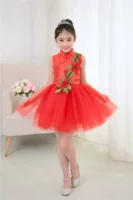 Юбка из красной жемчужной вышивки