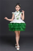 Зеленая юбка для цветов сливы