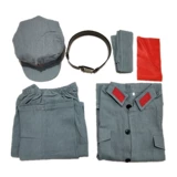 Взрослый хлопок и льняная красная армия исполнили новую четвертую армию восьмого маршрута армия Анти -японская война, мальчики, девочки, маленькая красная военная форма фильма и телевидение