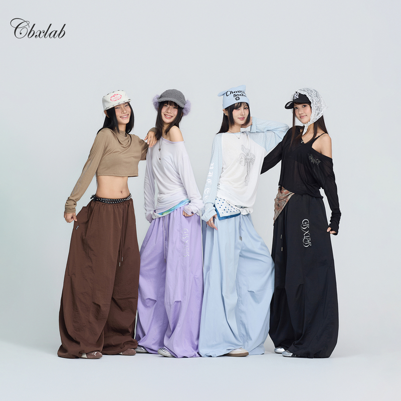 Cbxlab Street Dance Trendy Brand "3D New Banana Pants" Star Sequence Pleated Banana Casual Pants Super Wide Silver Print Long Pants Cbxlab Street Dance Trendy Brand "3D New Banana Pants" Star Sequence Pleated Banana Casual Pants Super Wide Silver Print Long Pants