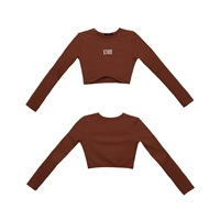 [Пятно] коричневые волны с длинными рукавами