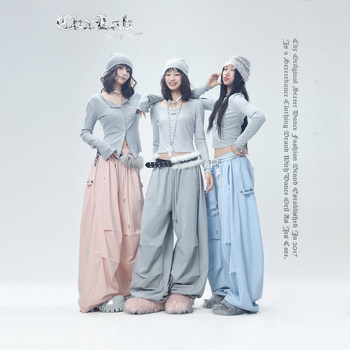 Cbxlab ຮິບຮັອບຍີ່ຫໍ້ດັງ trendy breathing side buckle hip-hop personality dance trousers jazz casual pants trendy