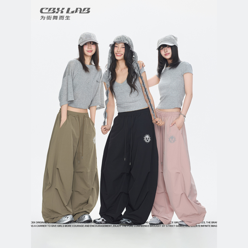 Cbxlab Street Dance Trendy Brand "Big Banana" Hip-Hop Dance Quick-Drying Pants Kpop Hot Girl American Paratrooper Sports Pants Cbxlab Street Dance Trendy Brand "Big Banana" Hip-Hop Dance Quick-Drying Pants Kpop Hot Girl American Paratrooper Sports Pants