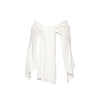 【Пятно】 белая рубашка талии 【48 часов доставки】