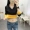 Áo len mới 2018 của Hàn Quốc cộng với áo sơ mi nhung đáy quần ngắn nữ ấm áp bên trong cổ áo dệt kim ren sọc thu đông - Áo len