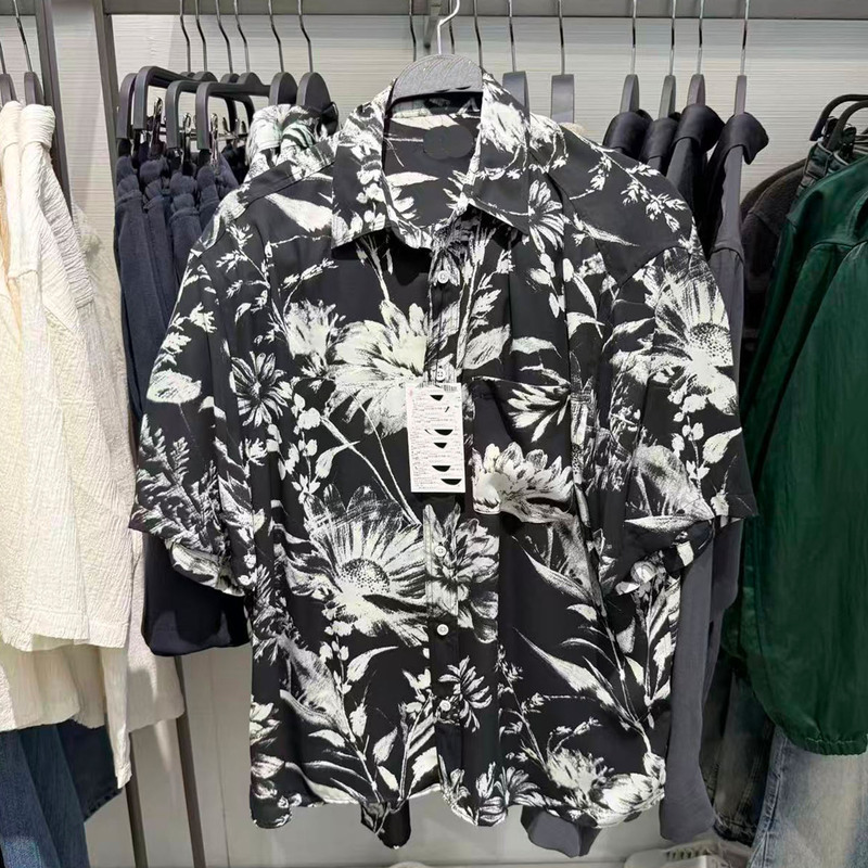 Za Taorz2026 New Summer Men's Shirt 1113671 Light Floral Print Loose Short-Sleeved Shirt