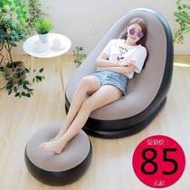 Inflatable lazy sofa fashionable single thickened flocking PVC sofa simple lounge chair creative portable storage chair