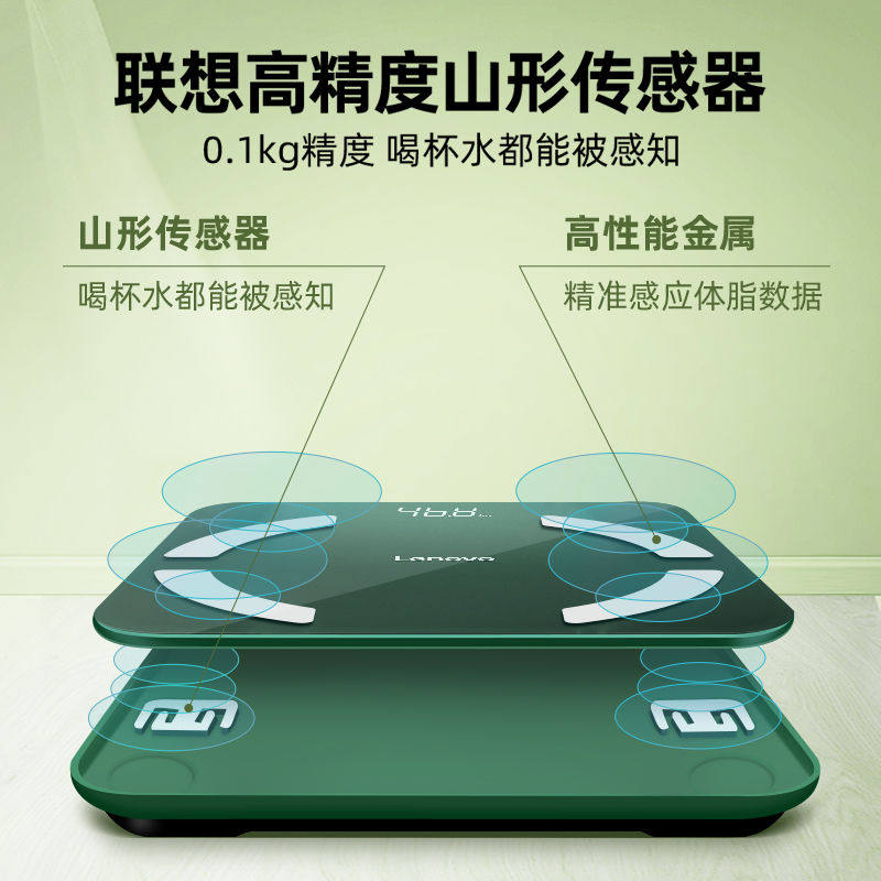 Lenovo Body Fat Scale Smart Home Weight Scale Accurate Small Electronic Scale Body Fat Measurement Weight Loss Hs11
