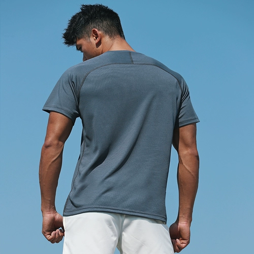 Быстросохнущая дорожная дышащая спортивная футболка, короткий рукав, быстрое высыхание, свободный крой, впитывает пот и запах, для бега