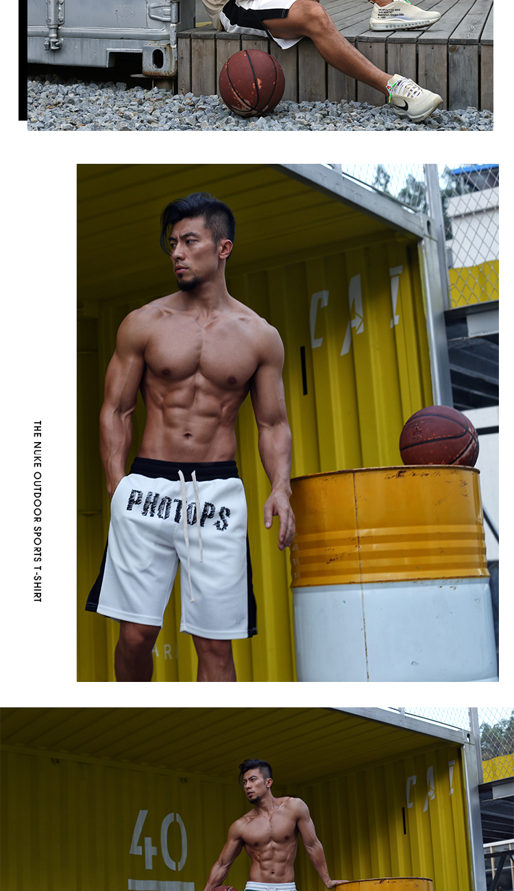 Quần bóng rổ quần short thể thao nam chạy thể dục nhanh khô phần mỏng quần short bóng rổ giản dị đào tạo năm quần - Quần thể thao quần tập yoga