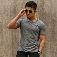 Серый хлопок с коротким рукавом