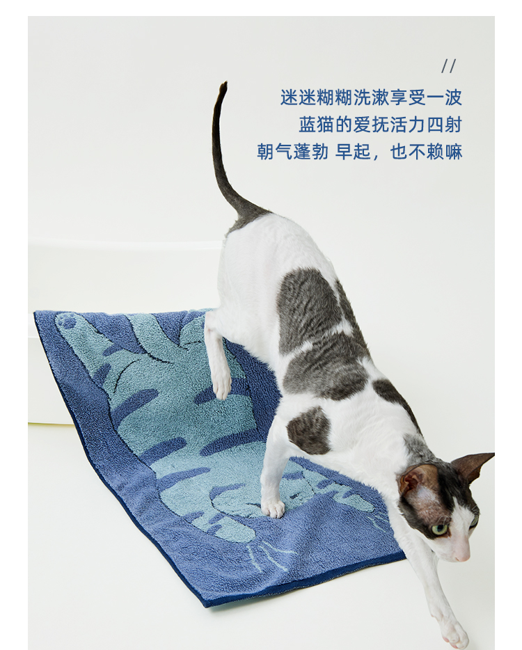 淘宝心选 新疆棉 蓝猫款速吸水全棉毛巾 聚划算天猫优惠券折后￥13.9包邮