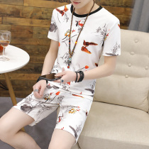 Summer ice silk sleeping pants male short thin section Home Leisure loose Set of 2021 new men shorts Home Pants Summer