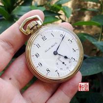 HAMILTON HAMILTON HAMILTON 21-DIAMOND PREMIUM SOLID GOLD ROUND 960 MOVEMENT ANTIQUE POCKET WATCH