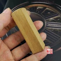 Self-made 400 mesh polished gold Nanmu seal private seal