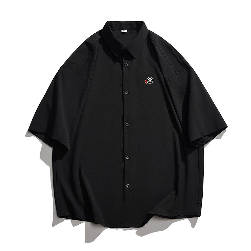 Bape Duck Men's Short-Sleeved Shirt Men's Summer Thin High-End Pure Color Shirt Couple Casual Top Bape Duck Men's Short-Sleeved Shirt Men's Summer Thin High-End Pure Color Shirt Couple Casual Top