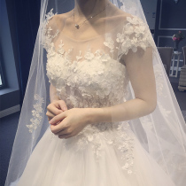Main wedding dress 2020 new bride high waist pregnant woman light thin temperament large tail female large size cover pregnant belly small man