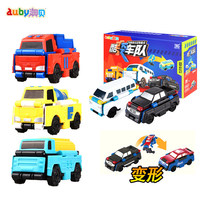 Aobei anti-car children deformation special car baby pocket police car heavy truck excavator boy toy