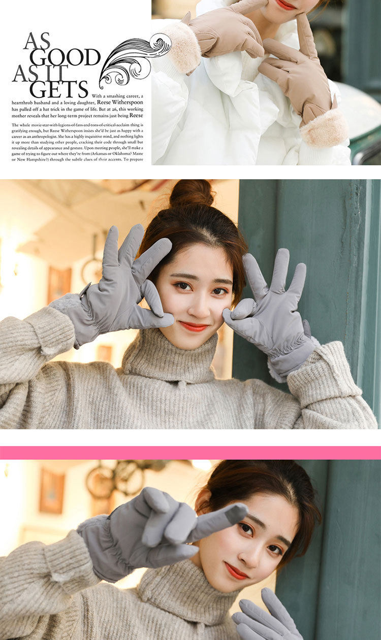 Перчатки touch screen gloves women winter outdoor glove 女士冬季手套