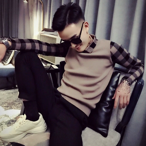 Демисезонный шерстяной свитер, приятная телу трендовая трикотажная рубашка, комплект, в корейском стиле, увеличенная толщина