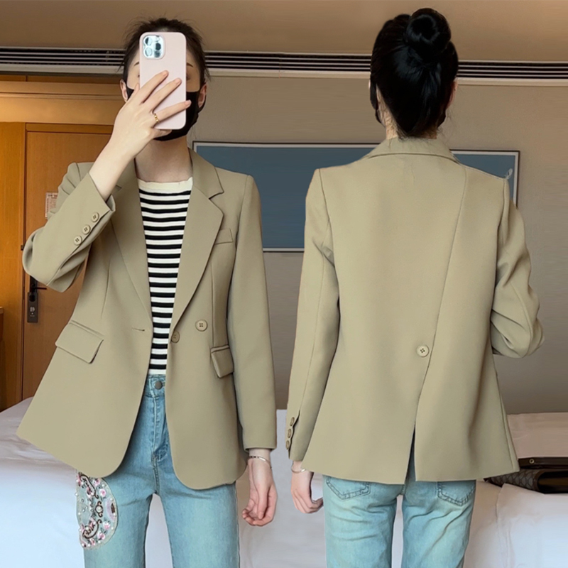 Casual Versatile Blazer for Women 2026 Spring and Autumn Petite Suit Collar Design Professional Attire Blazer Top