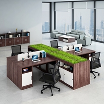 Staff Desk Chair Portfolio Brief About Modern 6 People with staff Table Creative Screen Booth Four-place Finance Table