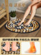 Natural Pebble Foot Massage Mat, Indoor Stationary Ultra-Slow Jogging Foot Mat, Relaxing and Activating Foot Therapy, Traditional Chinese Medicine Acupressure Board