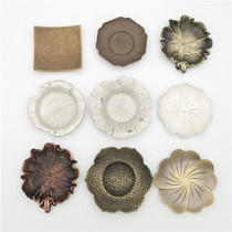 Alloy tea mat coaster metal insulation tea ceremony Liujun accessories creative Japanese Zen home retro