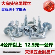 Large flat head drill tail screw cross with gasket Warwick round head self-tapping self-drilling M4 2*13161925328