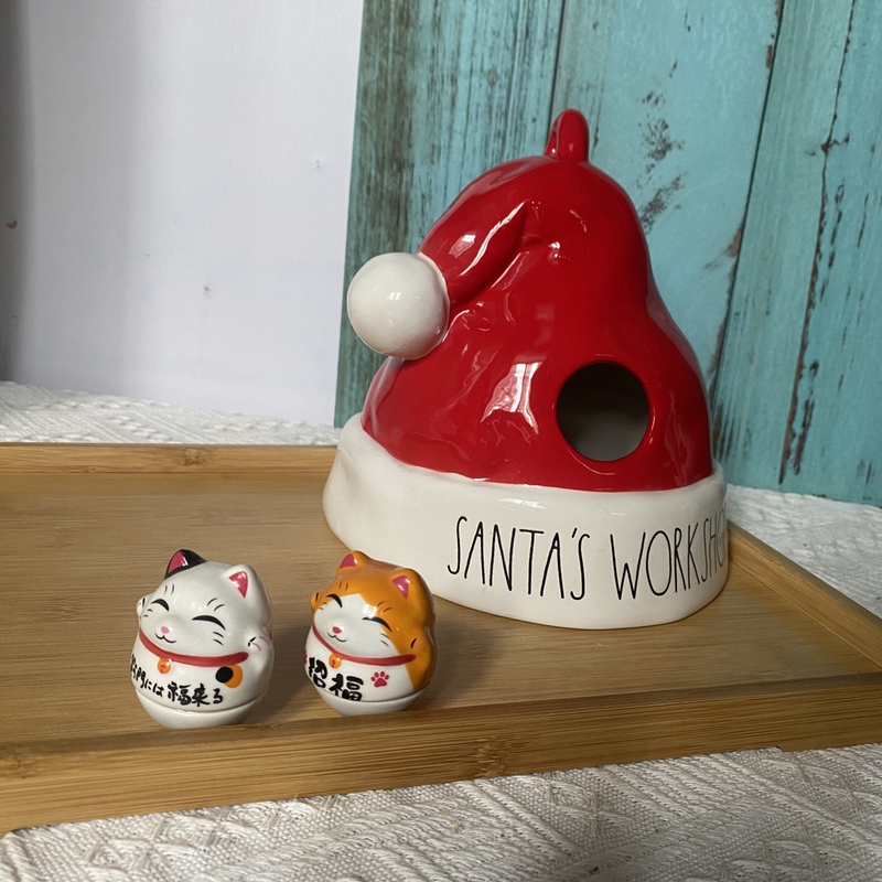 Rae Dunn Exports Creative Christmas Hat Ornaments, Ceramic Birdhouse Pendants, Bird Nests, Hamster Nests, Christmas Decorations